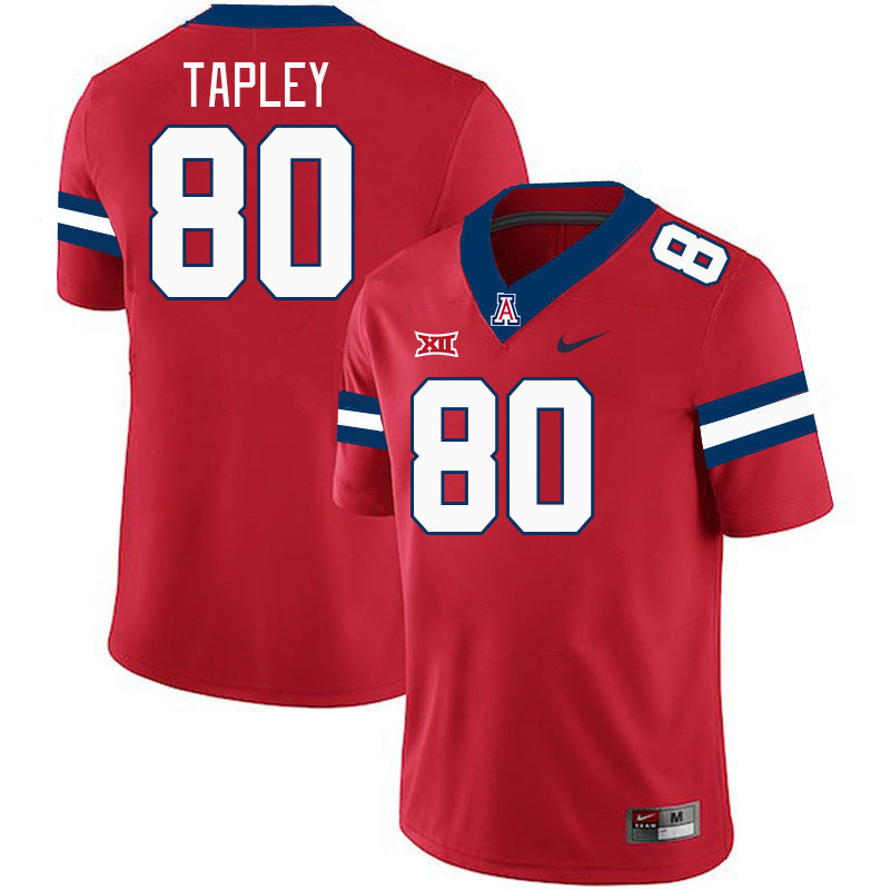 Men #80 Dylan Tapley Arizona Wildcats Big 12 Conference College Football Jerseys Stitched-Red